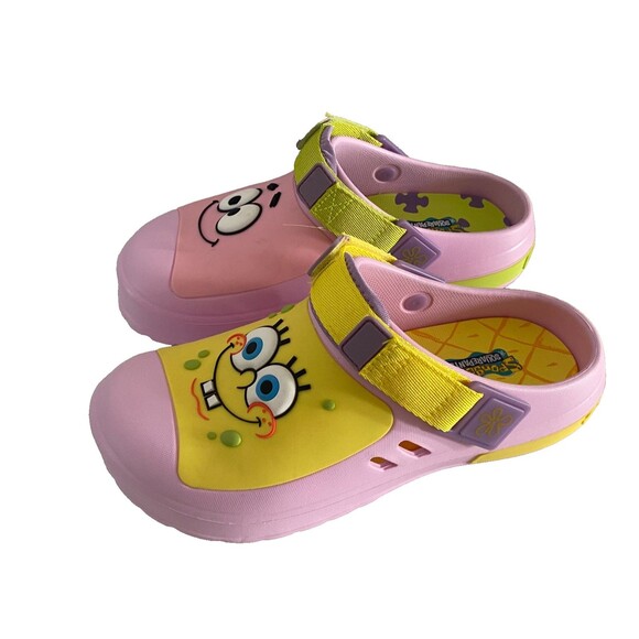 NWOT SpongeBob SquarePants & Patrick Star Clogs Sandals Shoes Ground Up Men 10 - Picture 1 of 7